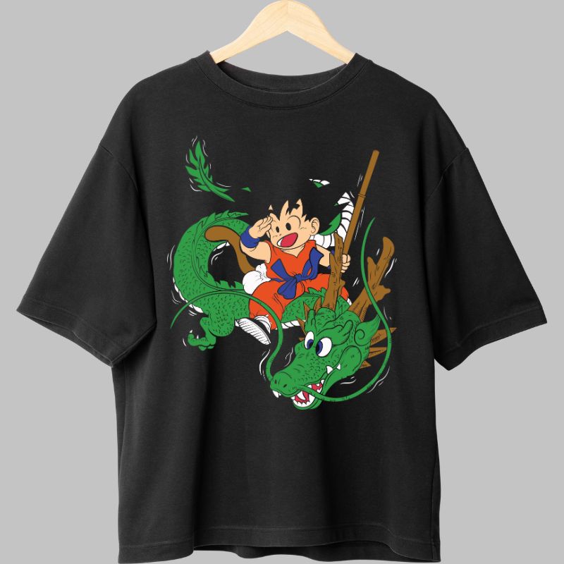 Tricou Dragon Ball Son Goku The Adventurer negru fata