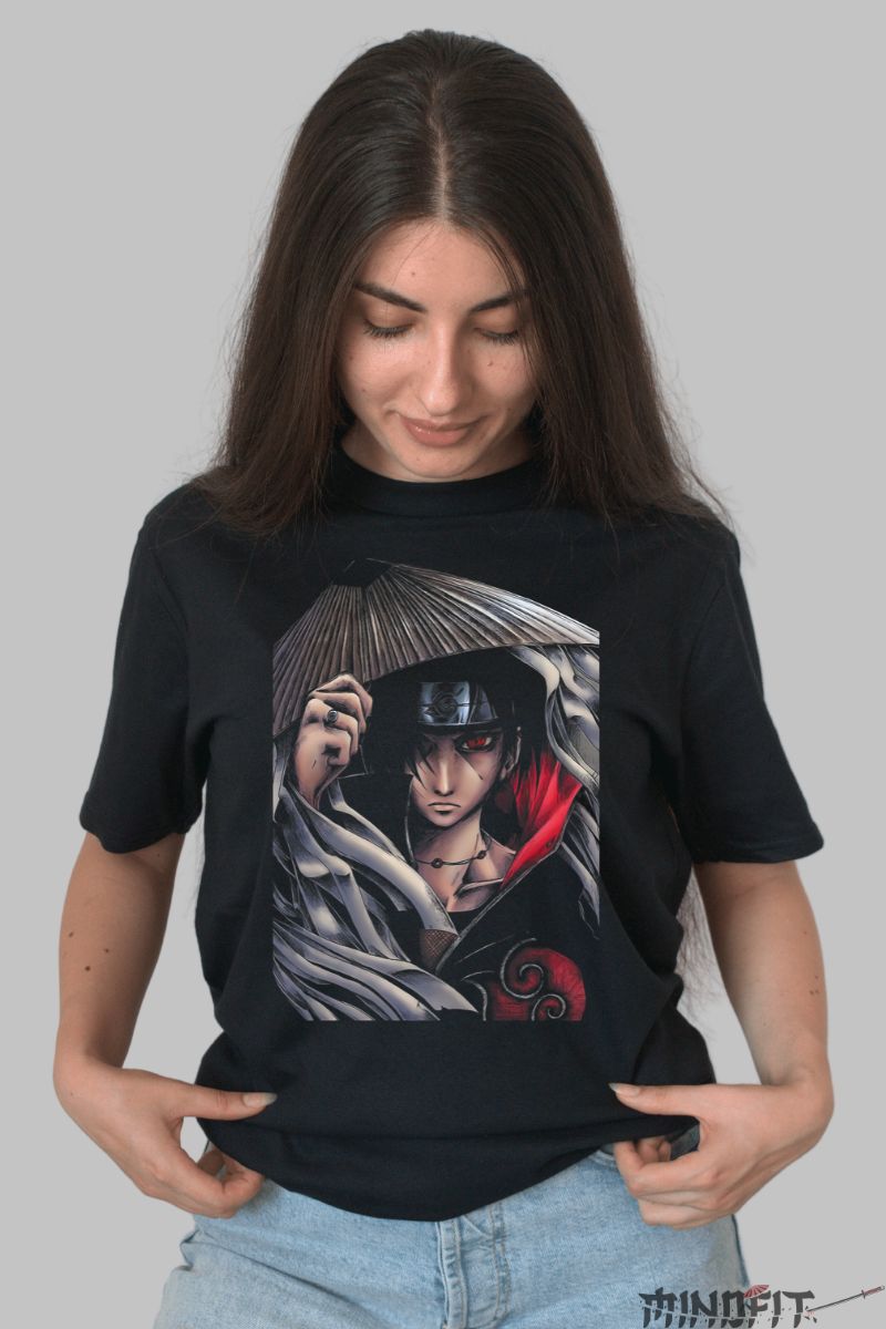Tricou Itachi Shadow of The Clan dama negru fata