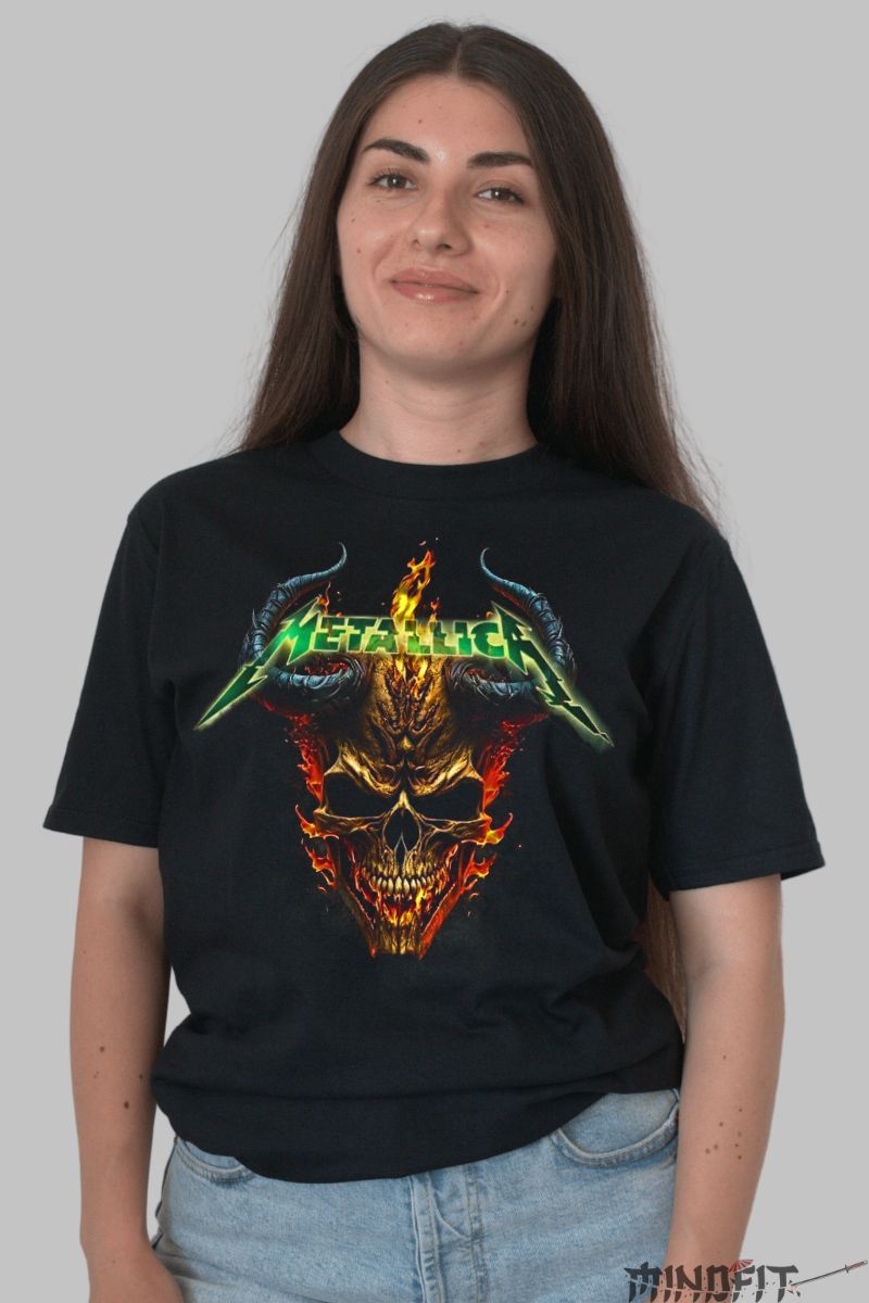 Tricou Metallica Demon Eyes dama negru