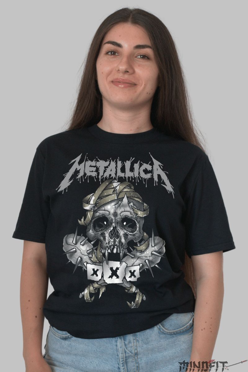 Tricou Metallica Triple X dama negru