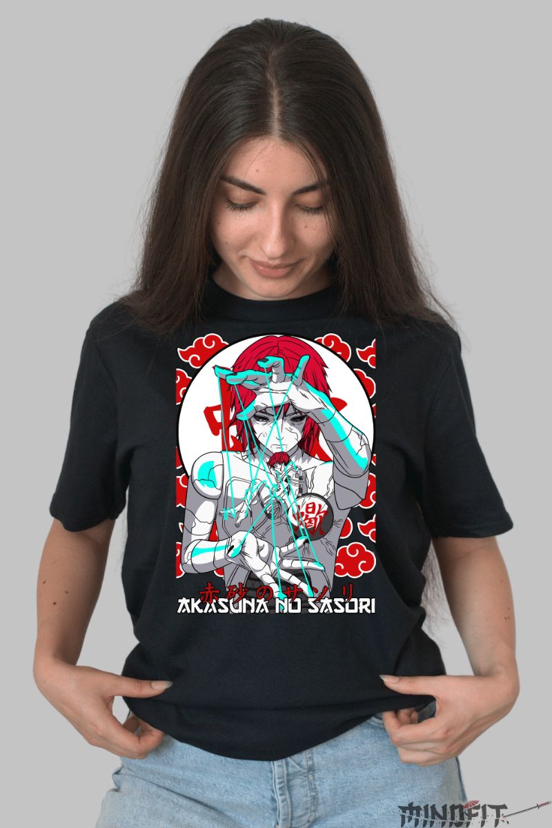 Tricou Naruto Akasuna No Sasori dama negru fata