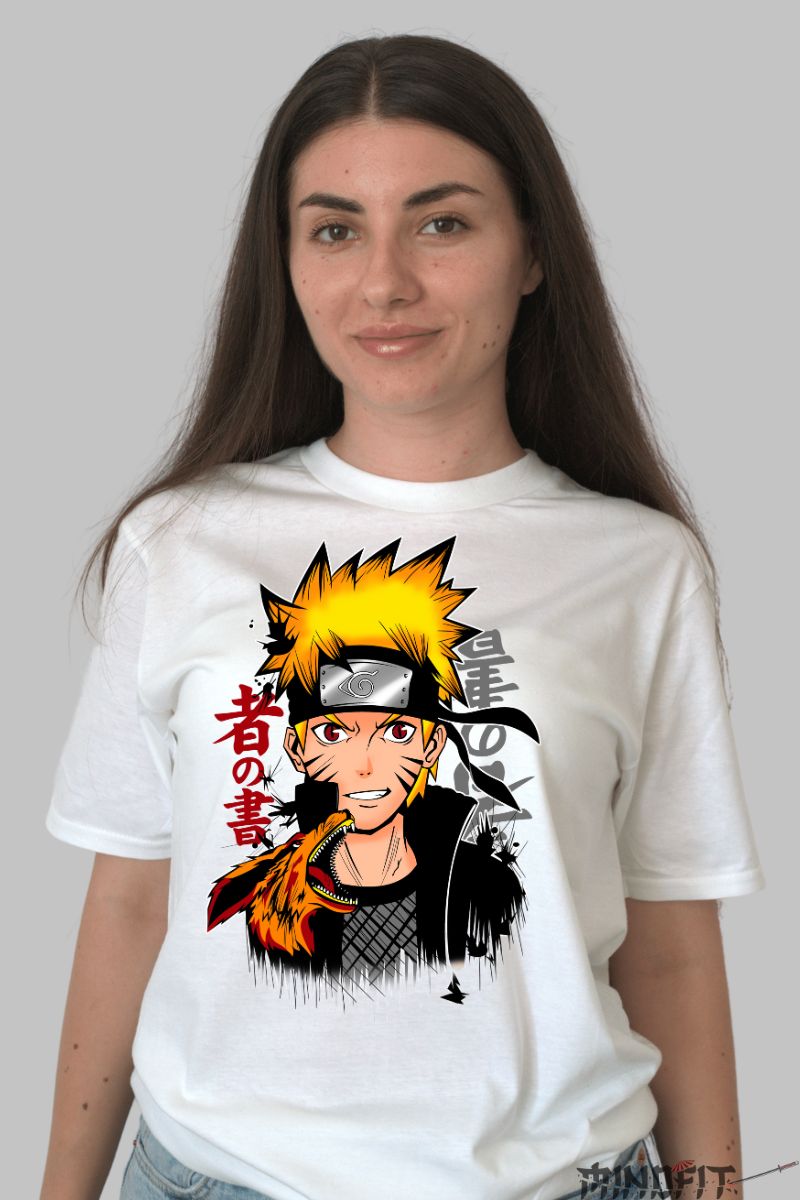 Tricou Naruto Anime Classic dama alb fata
