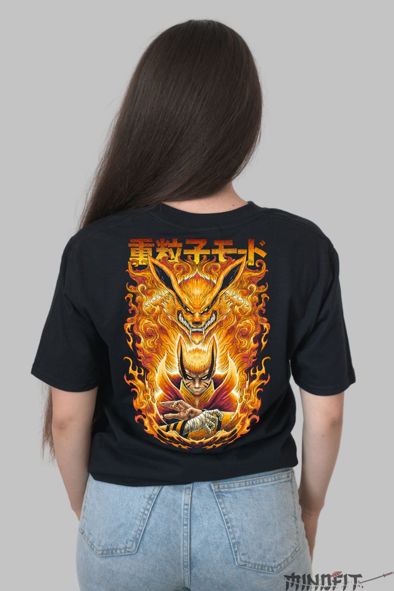 Tricou Naruto Baryon God Mode dama negru spate