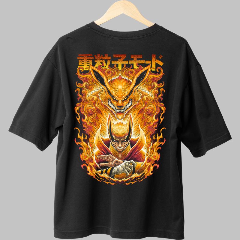 Tricou Naruto Baryon God Mode negru spate