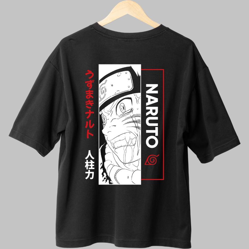 Tricou Naruto Broken Seal negru spate