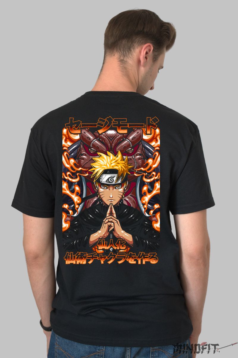 Tricou Naruto DUO Gamabunta & Gamakichi barbat negru spate