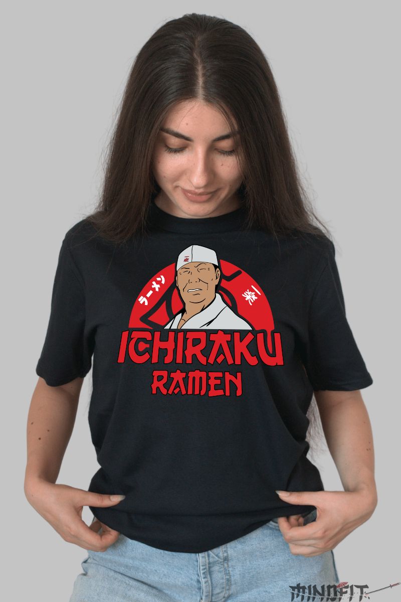 Tricou Naruto Ichiraku Ramen dama negru fata
