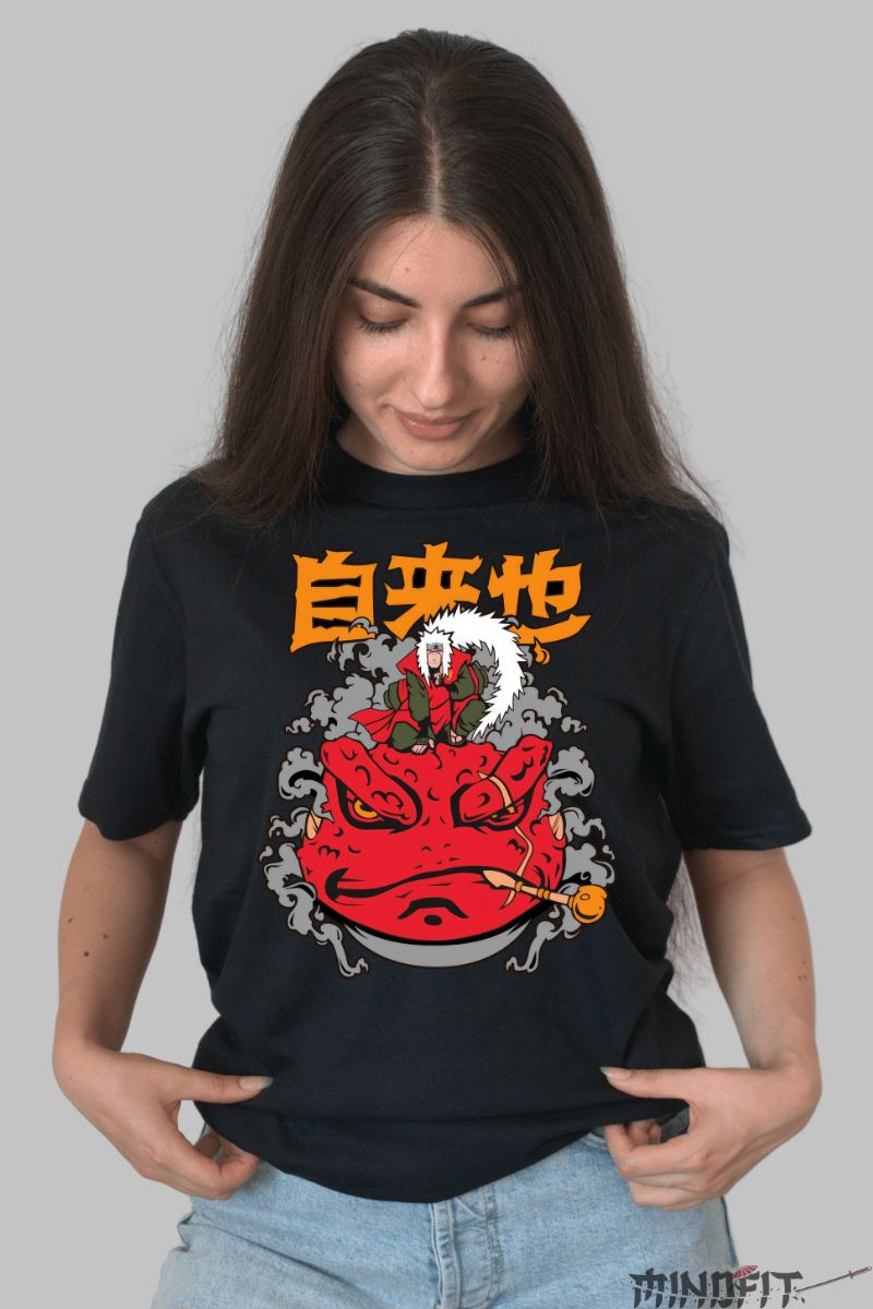 Tricou Naruto Jiraya Gamabunta dama negru fata