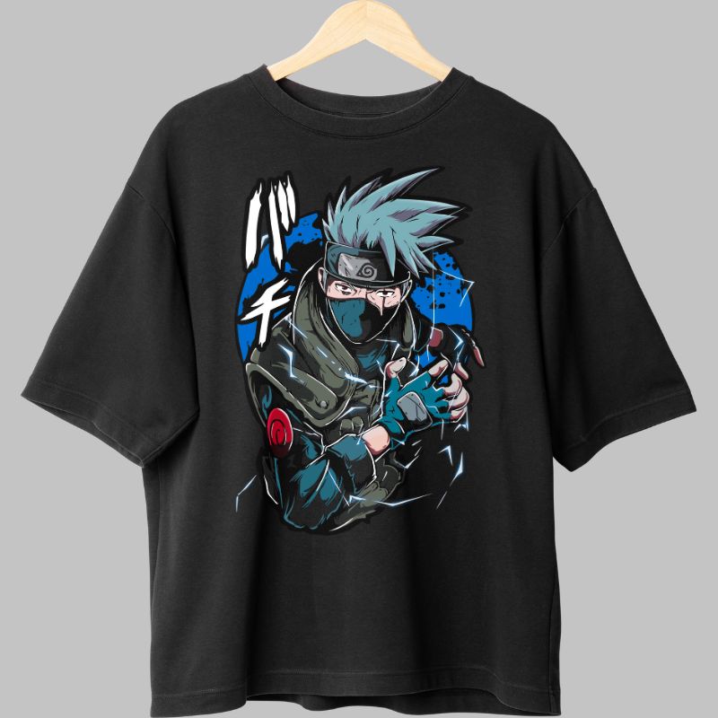 Tricou Naruto Kakashi Iron Mask negru fata