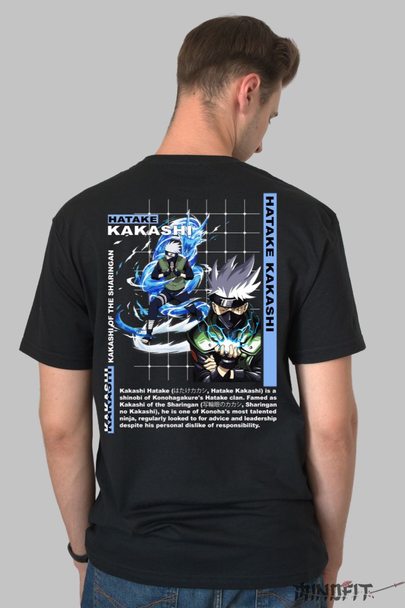 Tricou Naruto Kakashi Of The Sharingan barbat negru spate