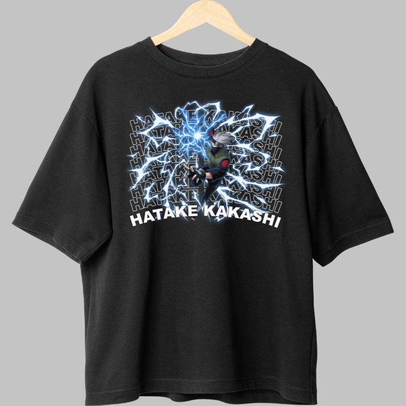 Tricou Naruto Kakashi Of The Sharingan negru fata