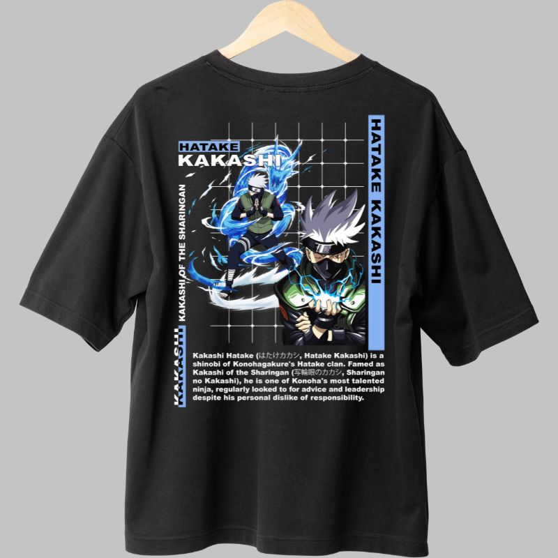 Tricou Naruto Kakashi Of The Sharingan negru spate