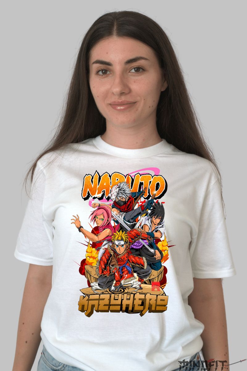 Tricou Naruto Kazuhero dama alb fata