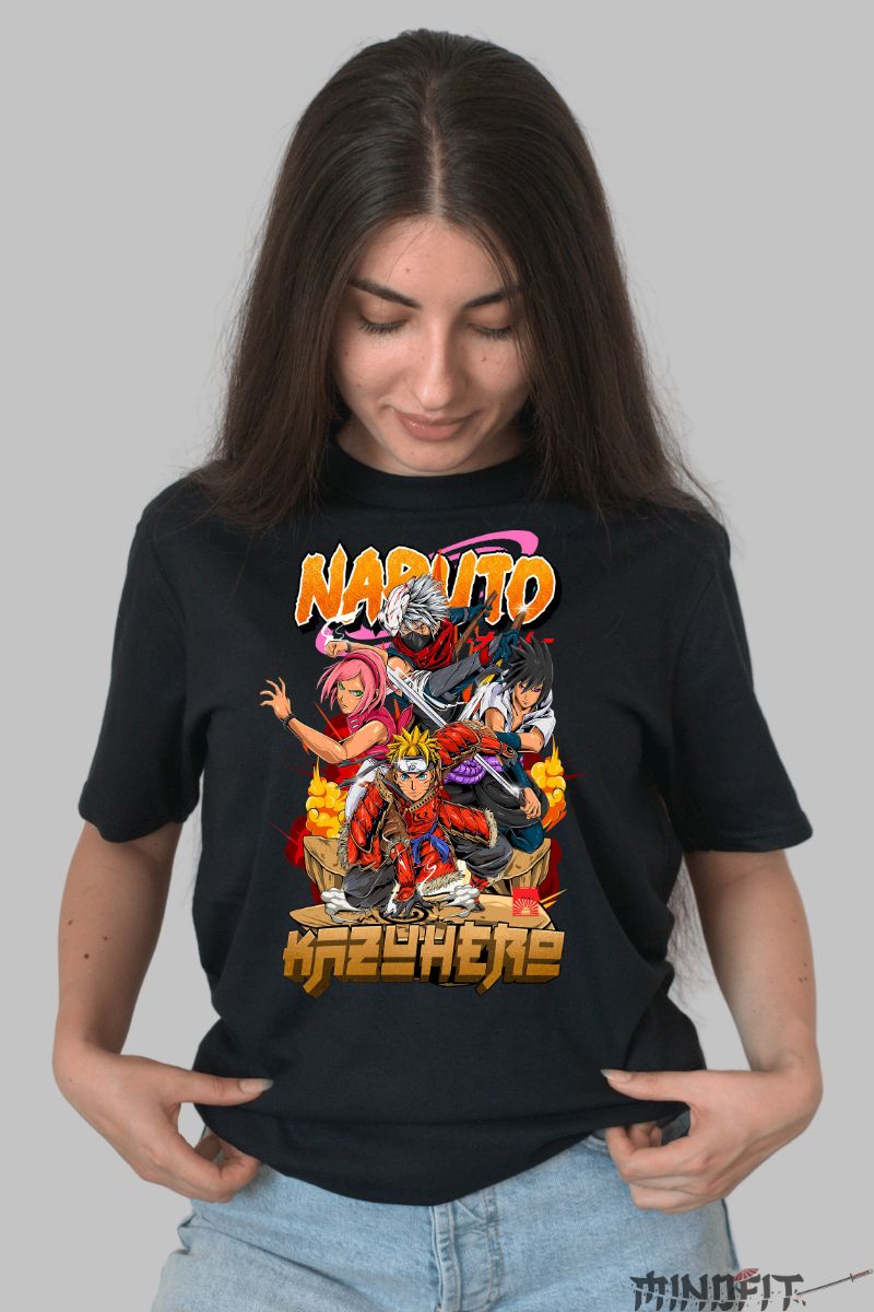 Tricou Naruto Kazuhero dama negru fata