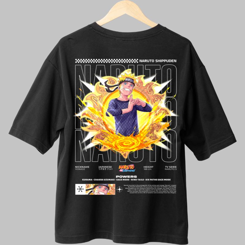 Tricou Naruto Magic Portal negru spate