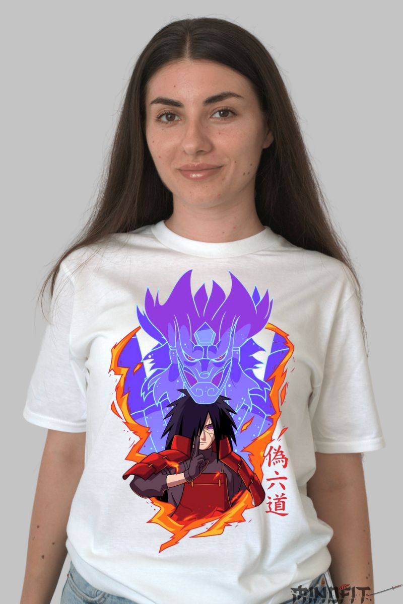 Tricou Naruto Mandra's Help dama alb fata