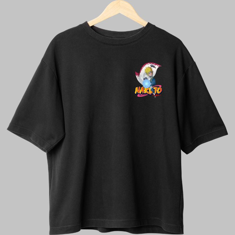 Tricou Naruto Minato Uzumaki negru fata
