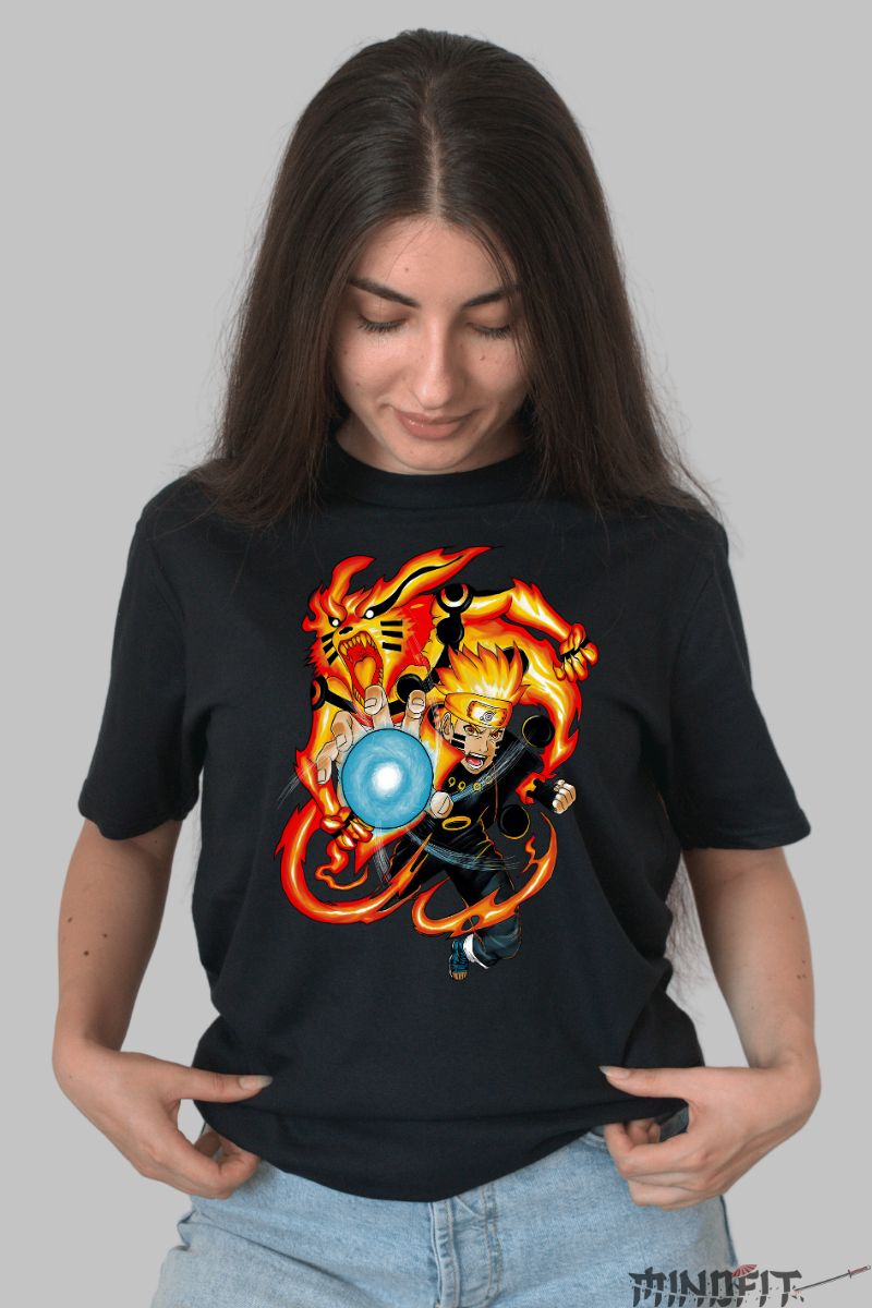 Tricou Naruto Ninja Legacy dama negru fata