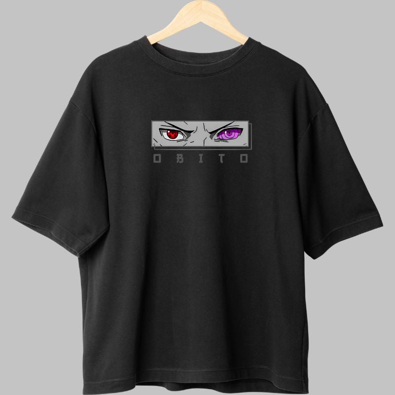 Tricou Naruto Obito Epic Anime negru fata