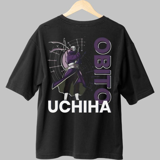 Tricou Naruto Obito Epic Anime negru spate