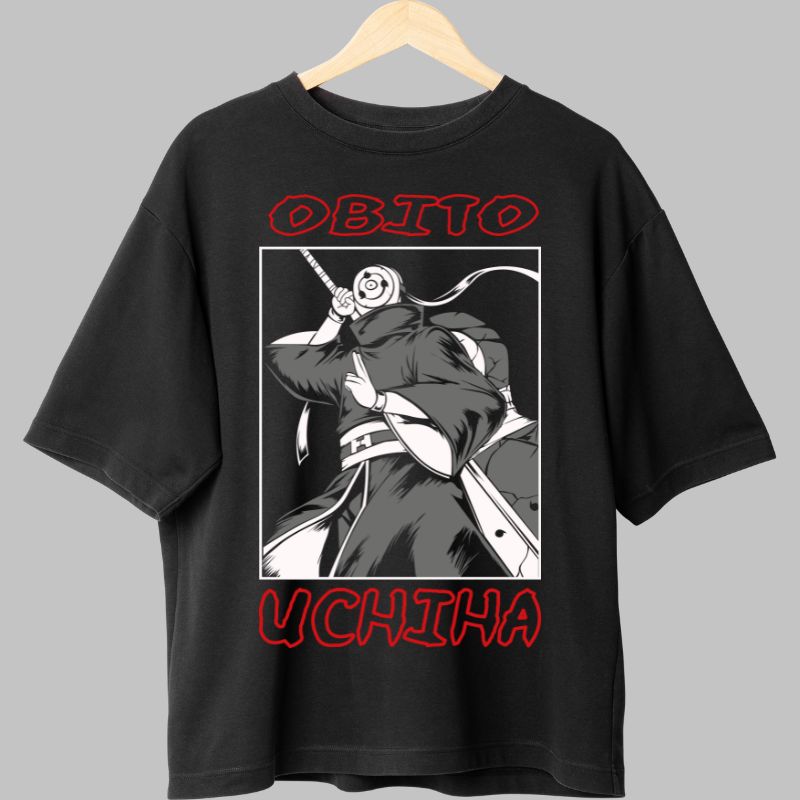 Tricou Naruto Obito The Fighter negru fata