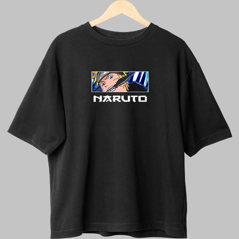 Tricou Naruto Rasengan negru fata