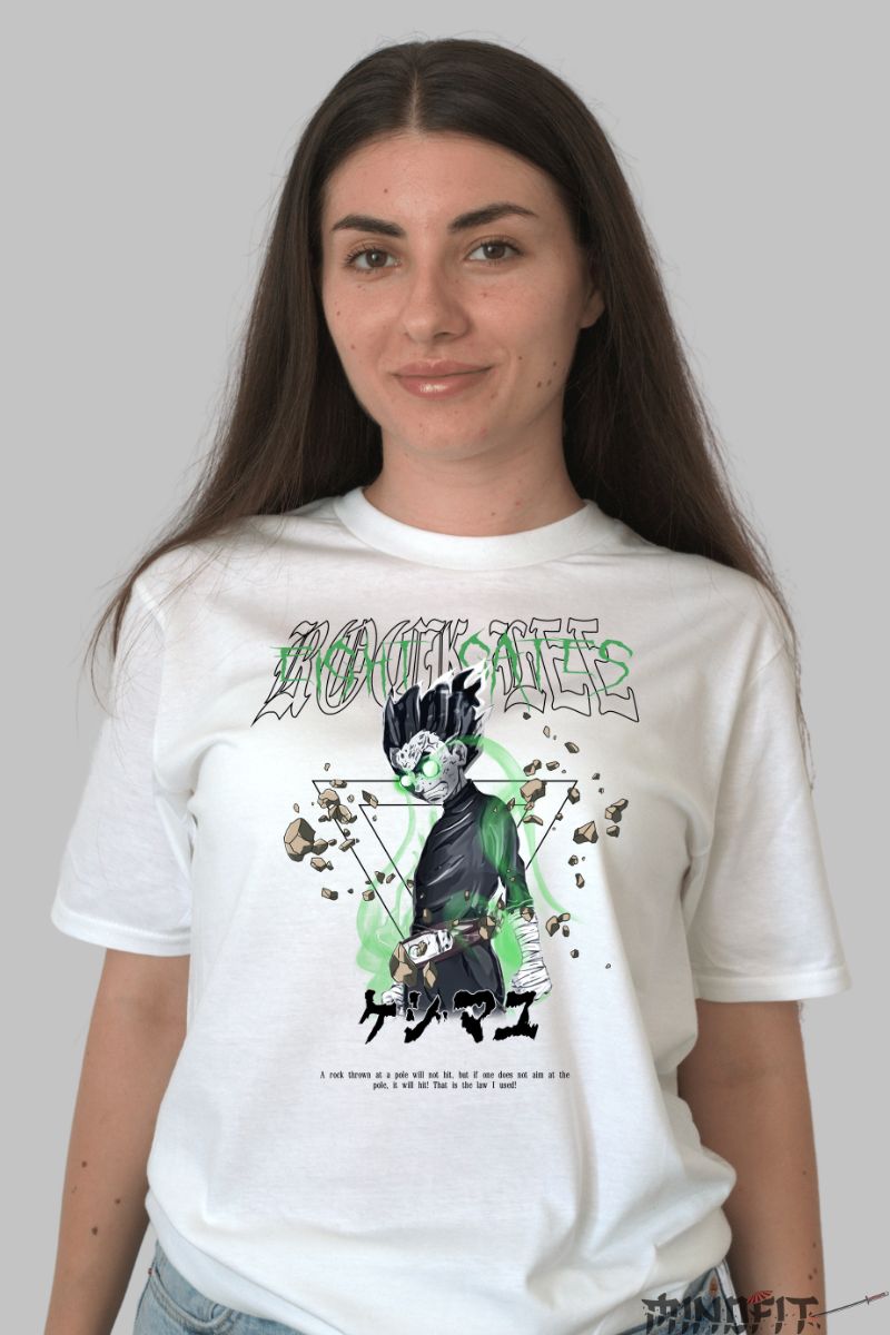 Tricou Naruto Rock Lee Kenmayu dama alb fata