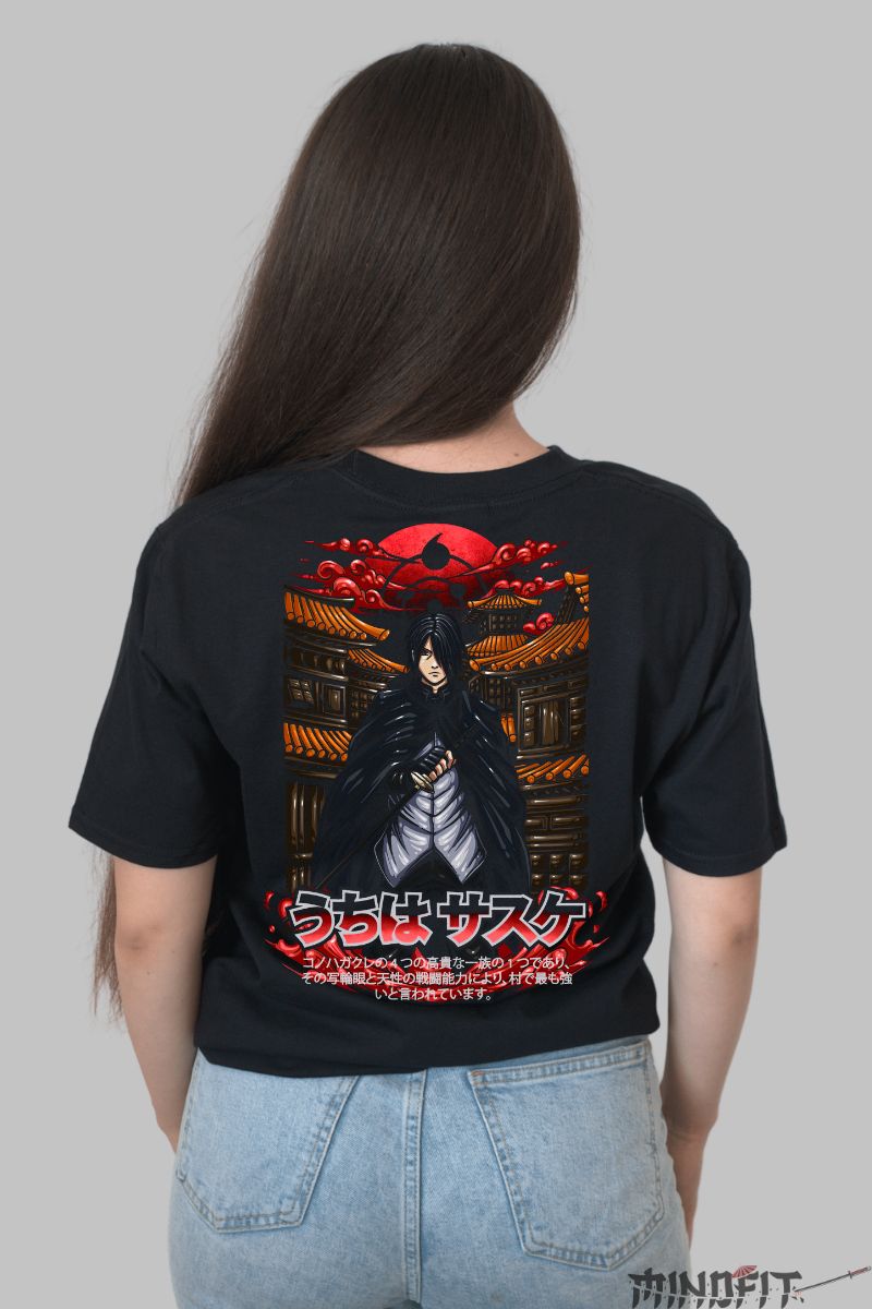 Tricou Naruto Sasuke The Path of Revenge dama negru spate