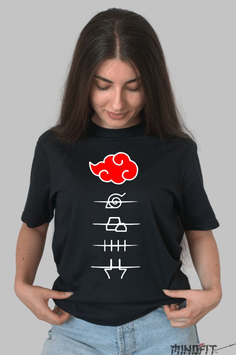 Tricou Naruto Sasuke Uchiha Betrayal dama negru fata
