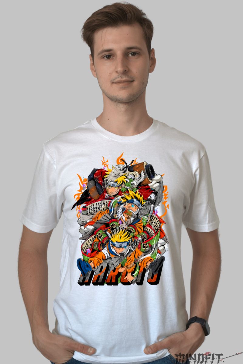 Tricou Naruto The Secret barbat alb fata