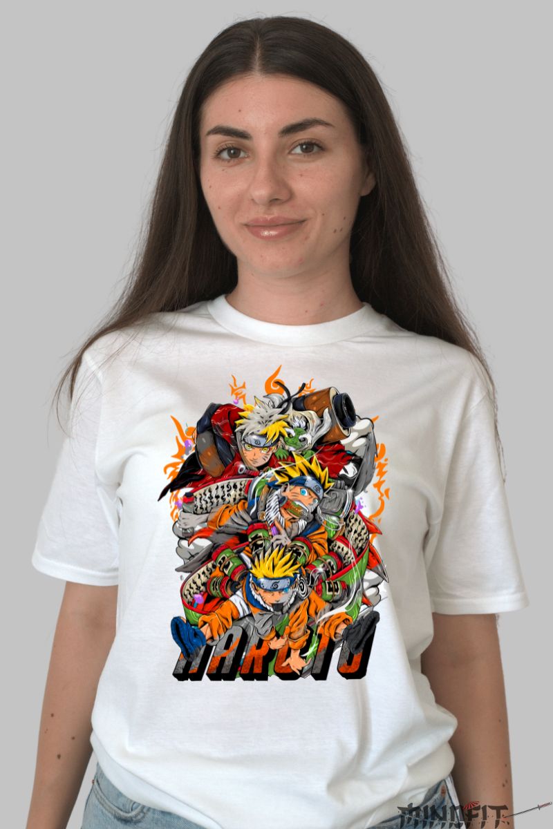 Tricou Naruto The Secret dama alb fata