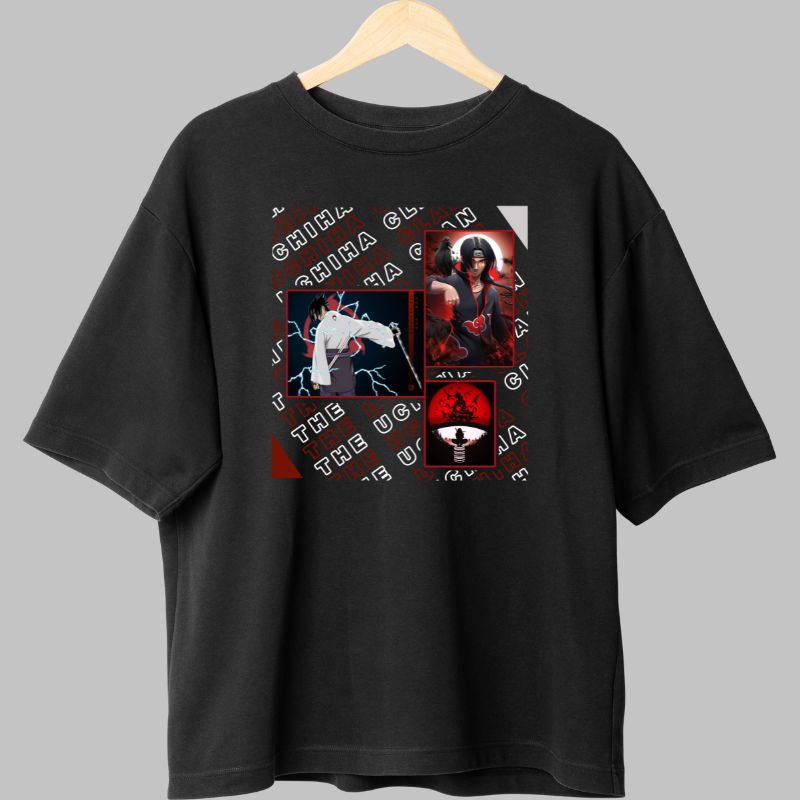Tricou Naruto Uchiha Clan negru fata