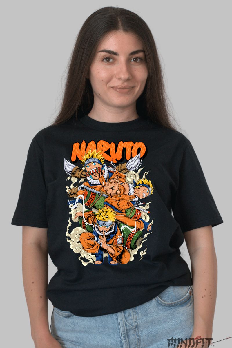 Tricou Naruto Unfiltered Energy dama negru fata