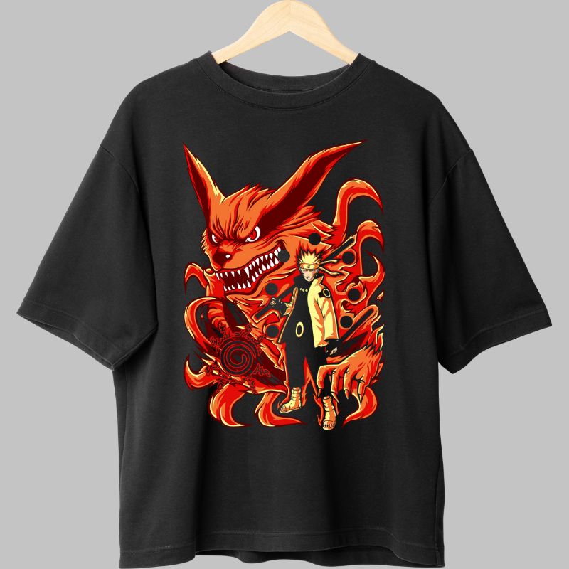 Tricou Naruto Uzumaki Power negru fata