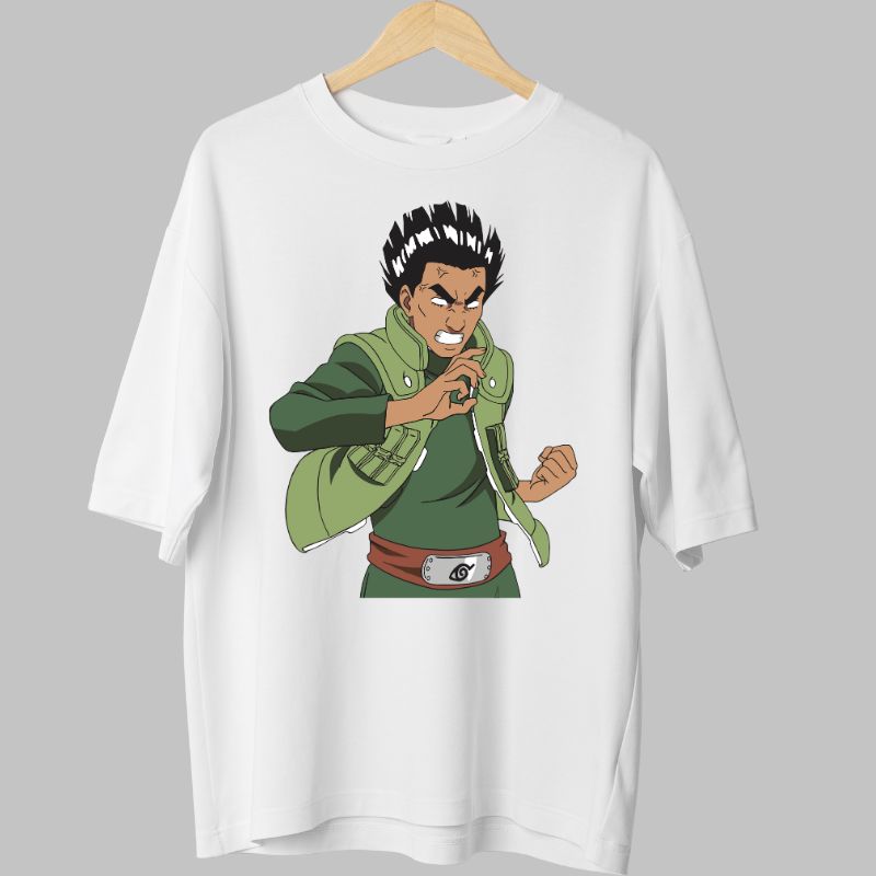 Tricou Naruto Warrior Sensei Guy alb fata