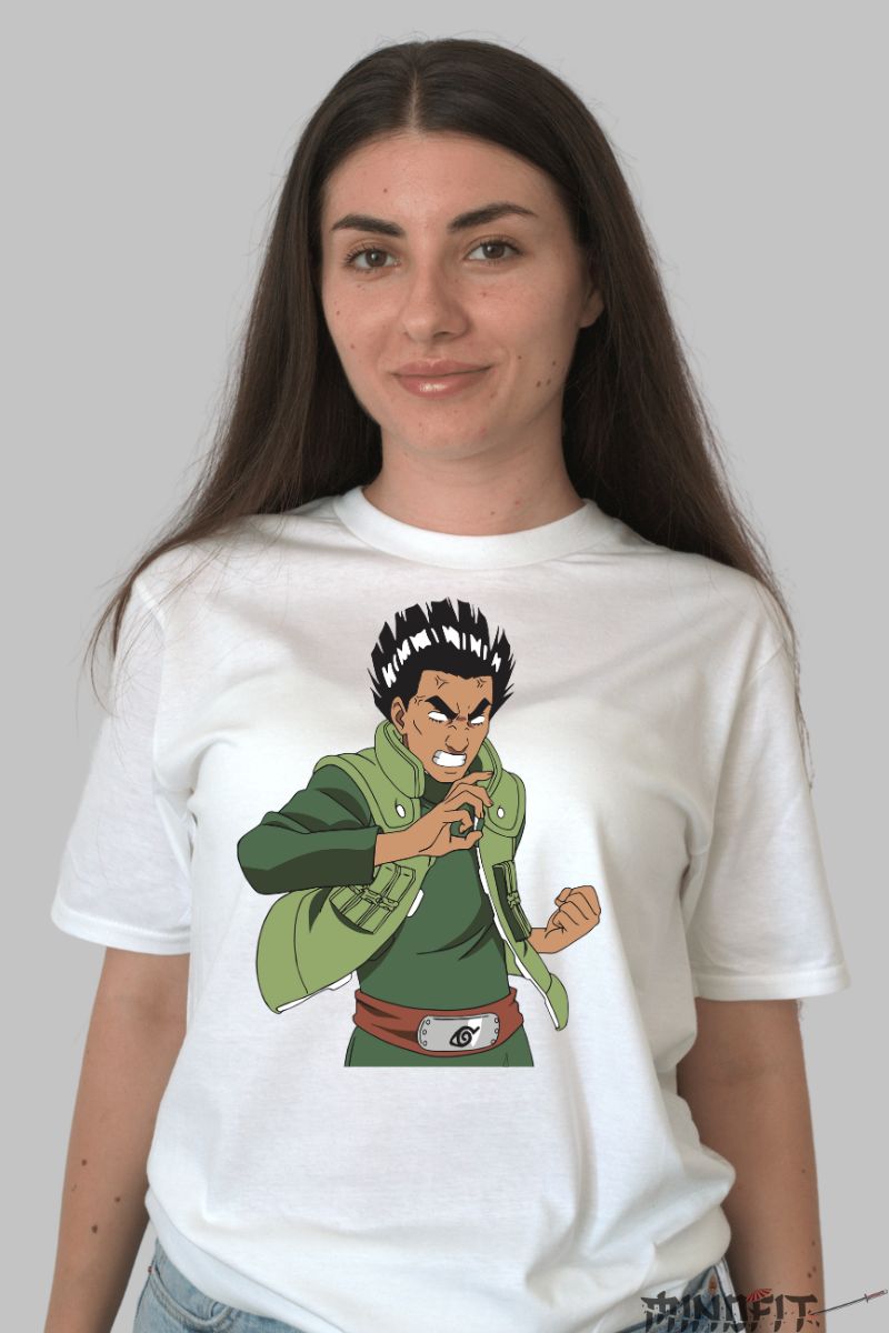 Tricou Naruto Warrior Sensei Guy dama alb fata