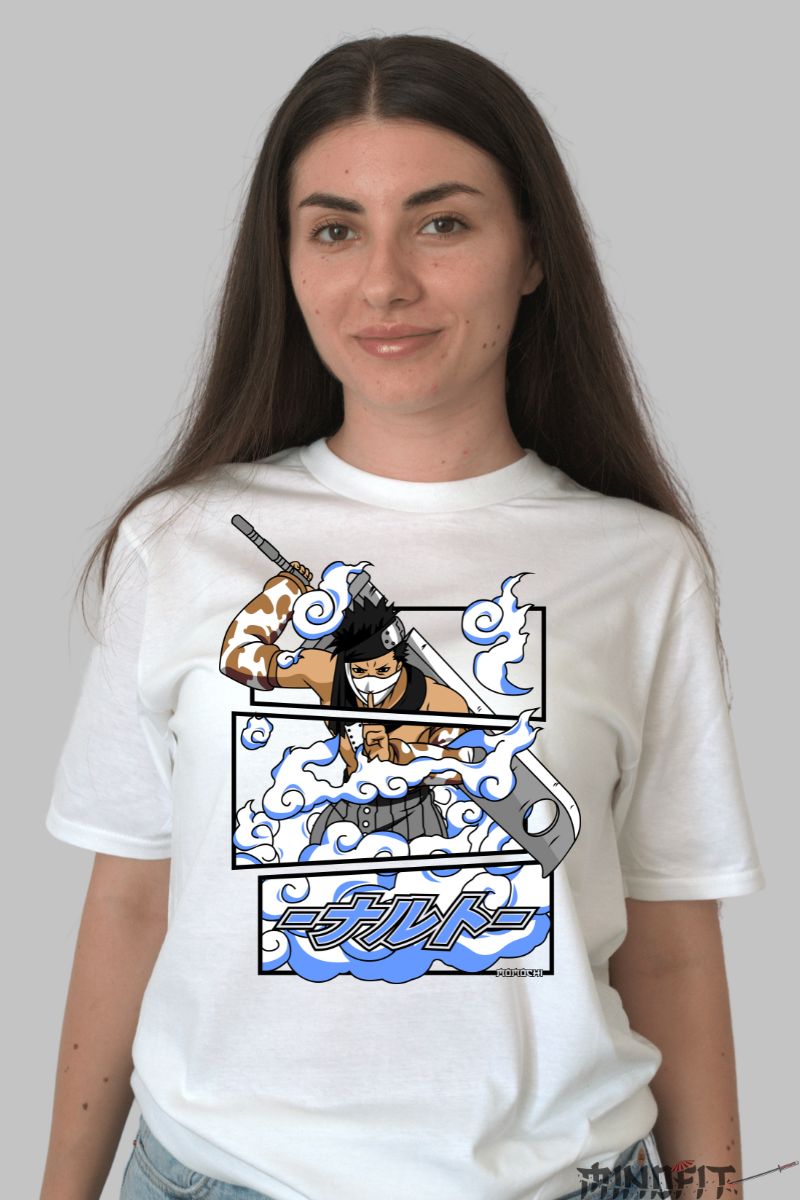 Tricou Naruto Zabuza Momochi Power dama alb fata