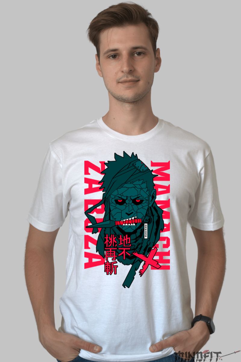 Tricou Naruto Zabuza Momochi barbat alb fata