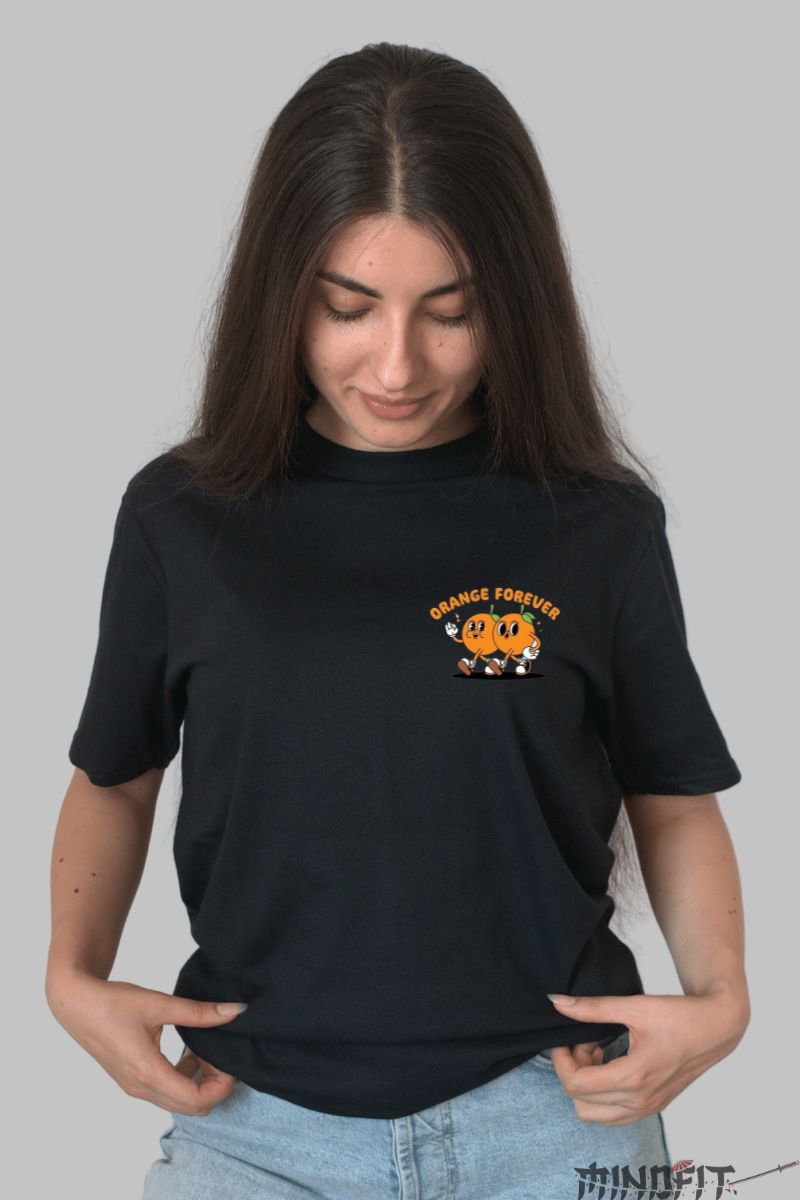 Tricou Orange Stay Fresh dama negru fata