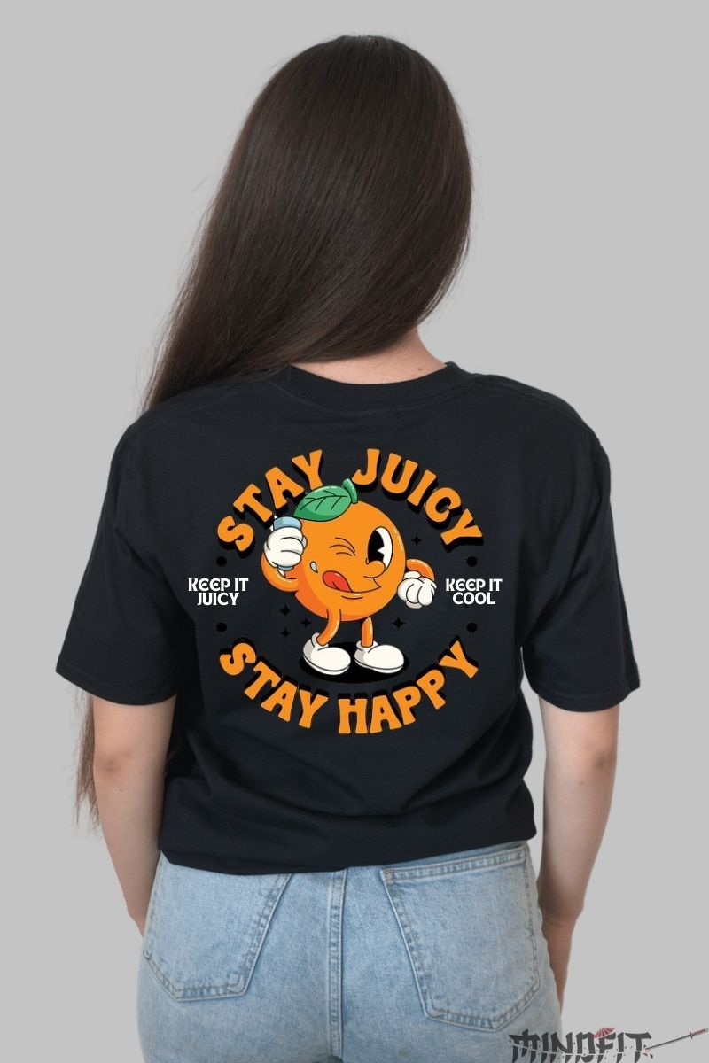 Tricou Orange Stay Fresh dama
negru spate