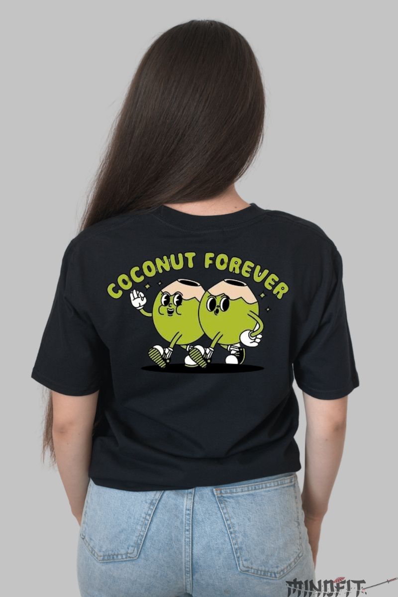 Tricou Persoanlizat Coco Nut dama negru spate