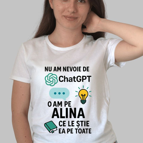 Tricou Personalizat cu Nume - ChatGPT