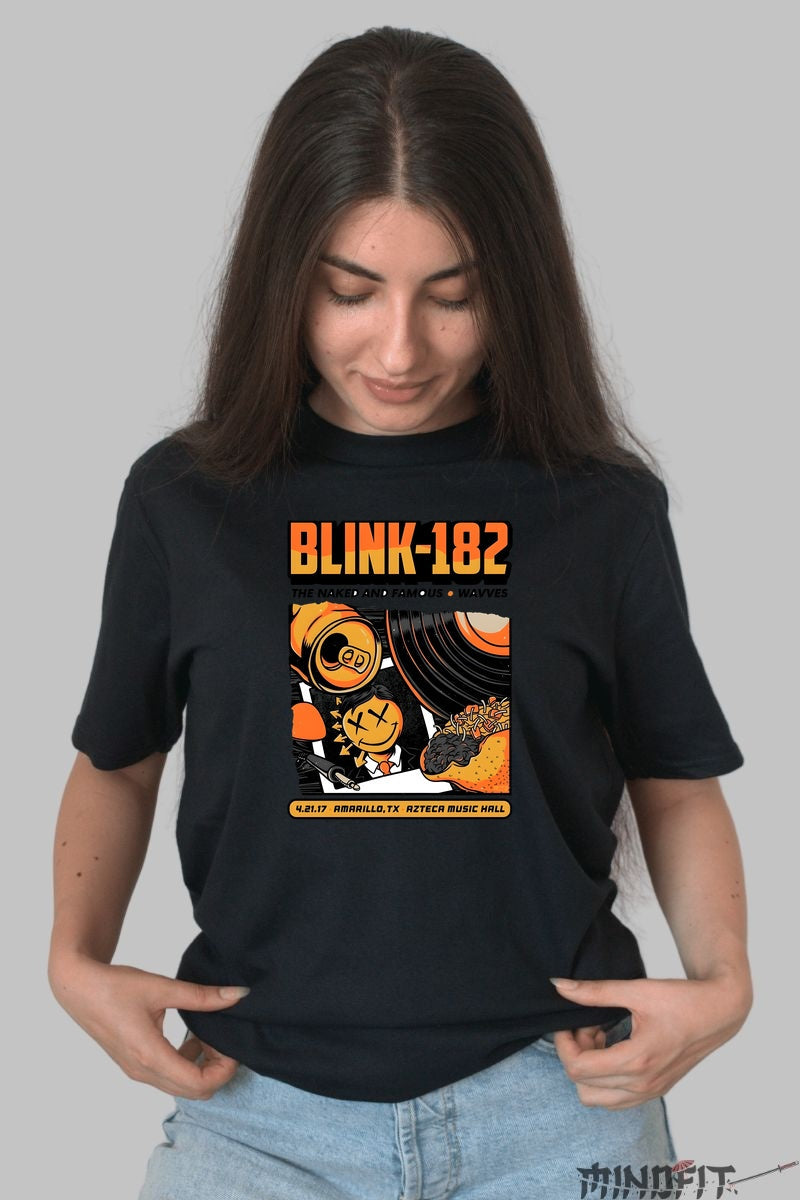 Tricou Rock Blink-182 Amarillo Tour Poster dama negru