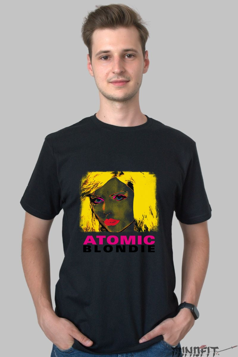 Tricou Rock Blondie Atomic Pop Art barbat negru