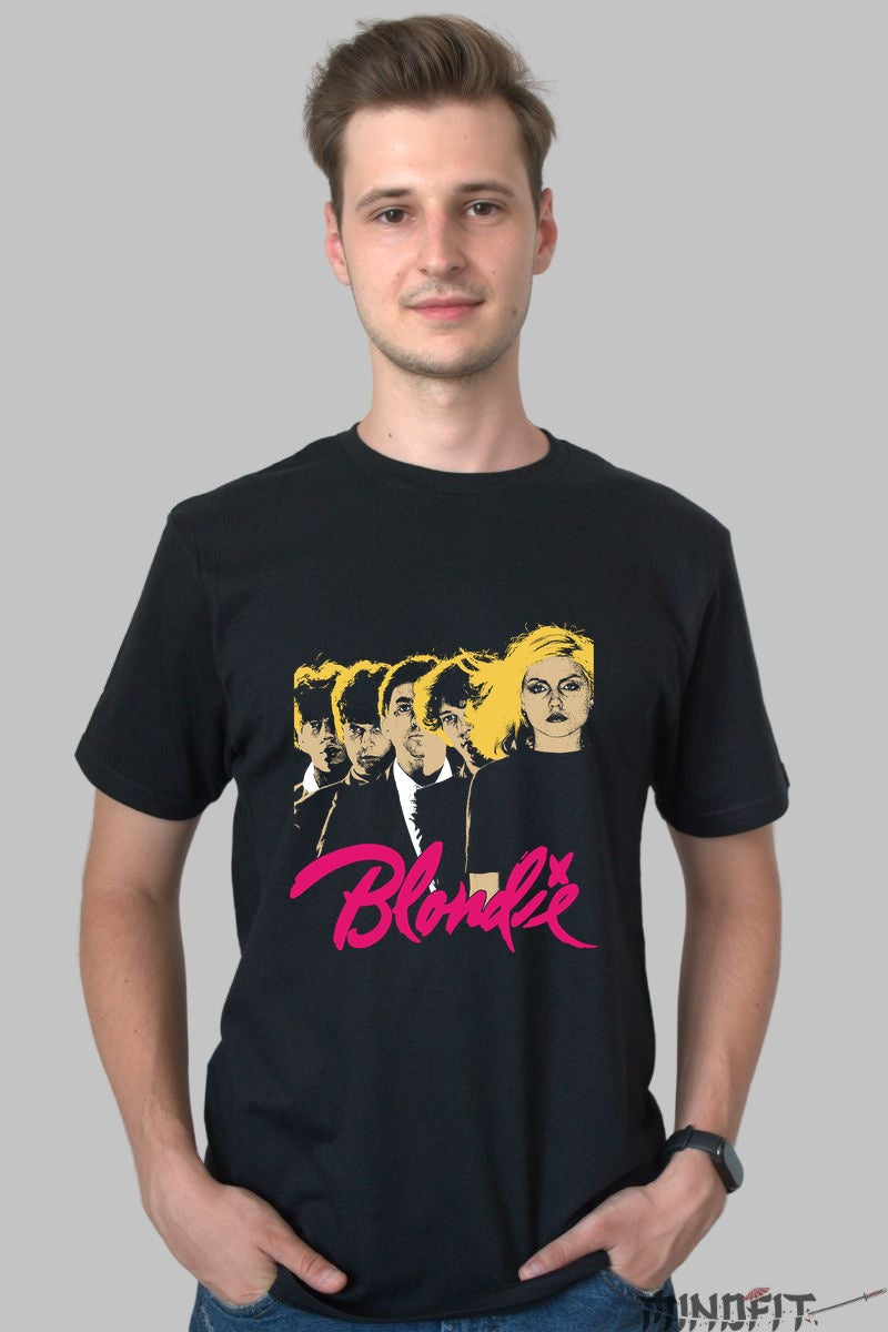 Tricou Rock Blondie Band Members barbat negru