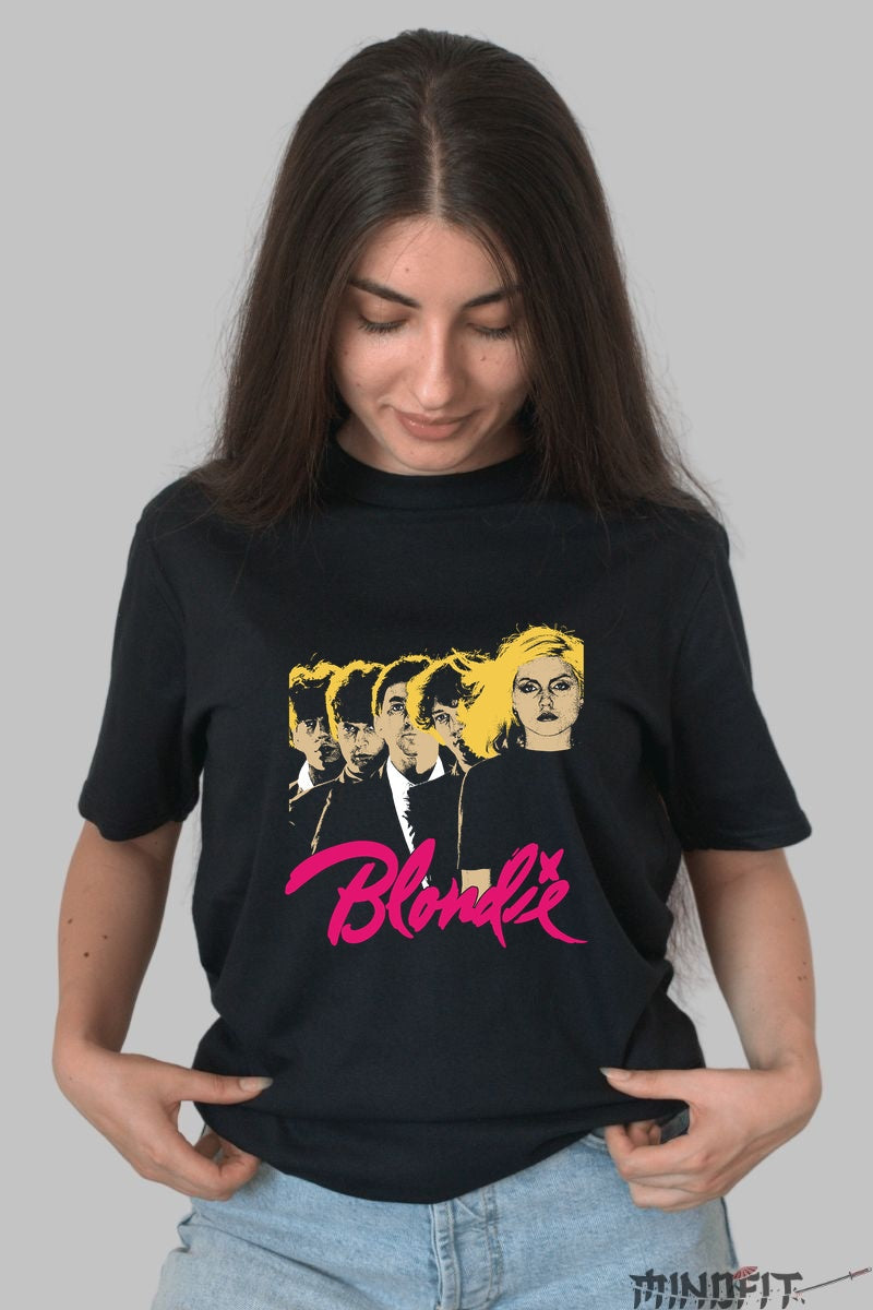 Tricou Rock Blondie Band Members dama negru