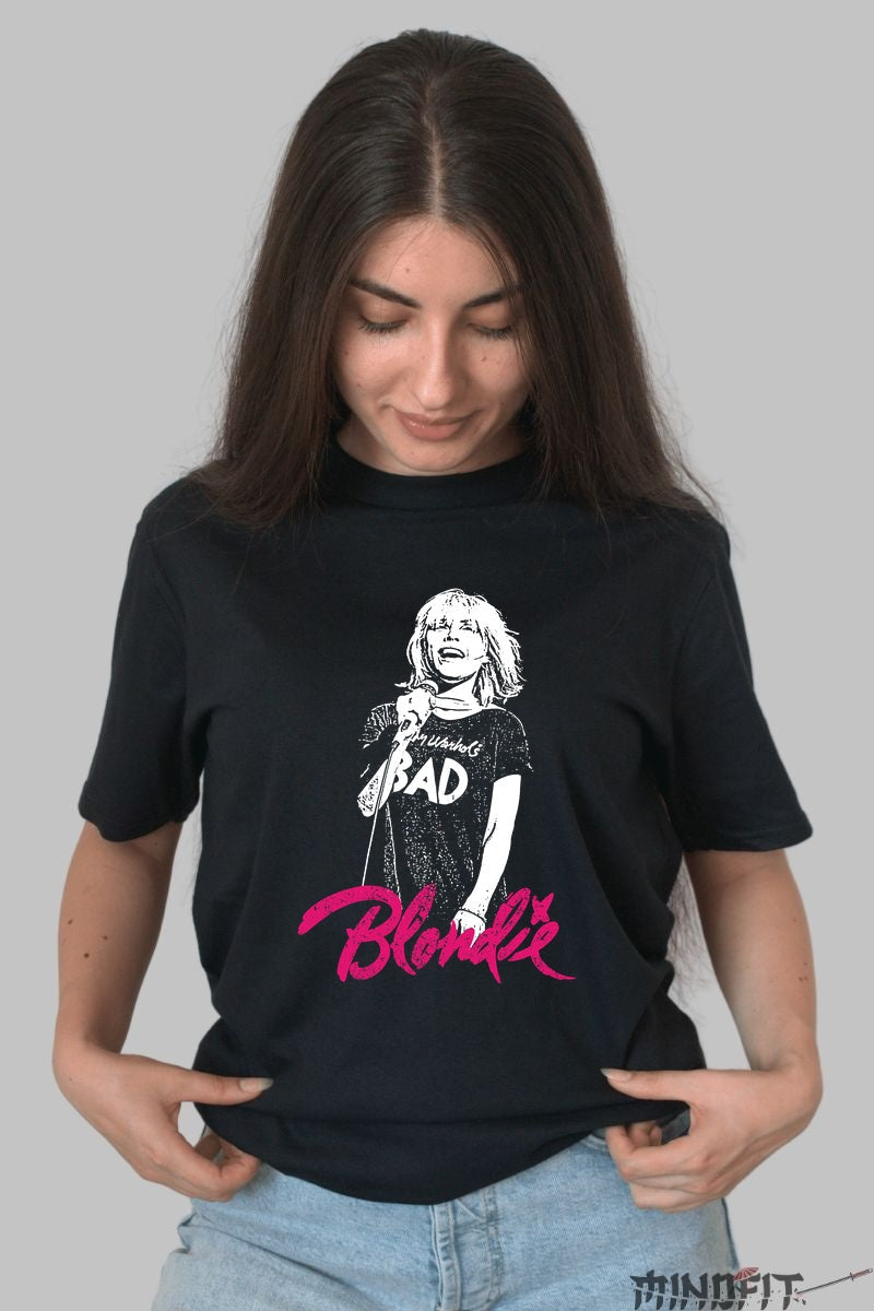 Tricou Rock Blondie Debbie Harry BAD dama negru