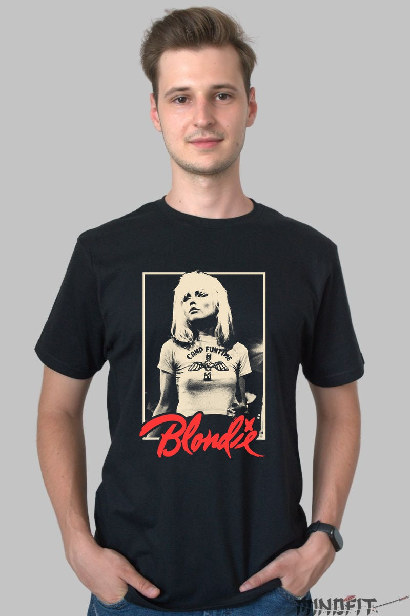 Tricou Rock Blondie Debbie Harry Camp Funtime barbat negru