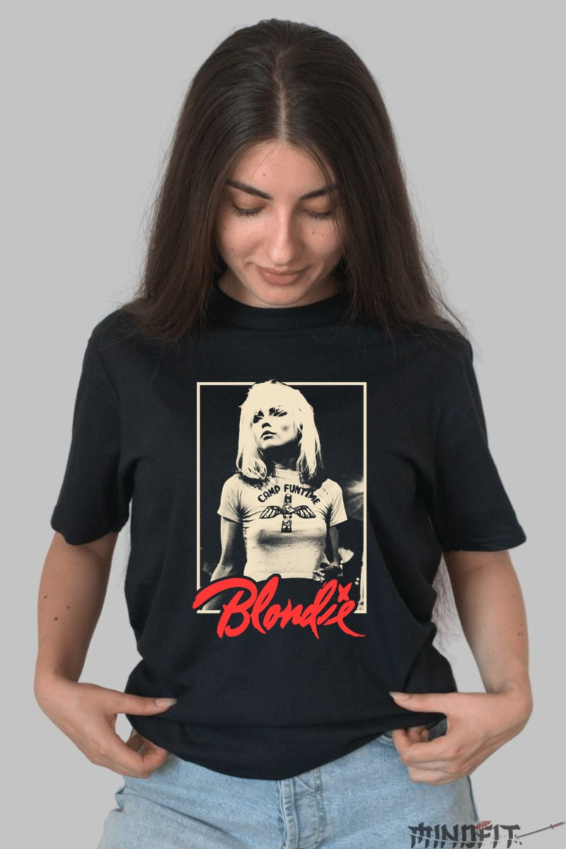 Tricou Rock Blondie Debbie Harry Camp Funtime dama negru