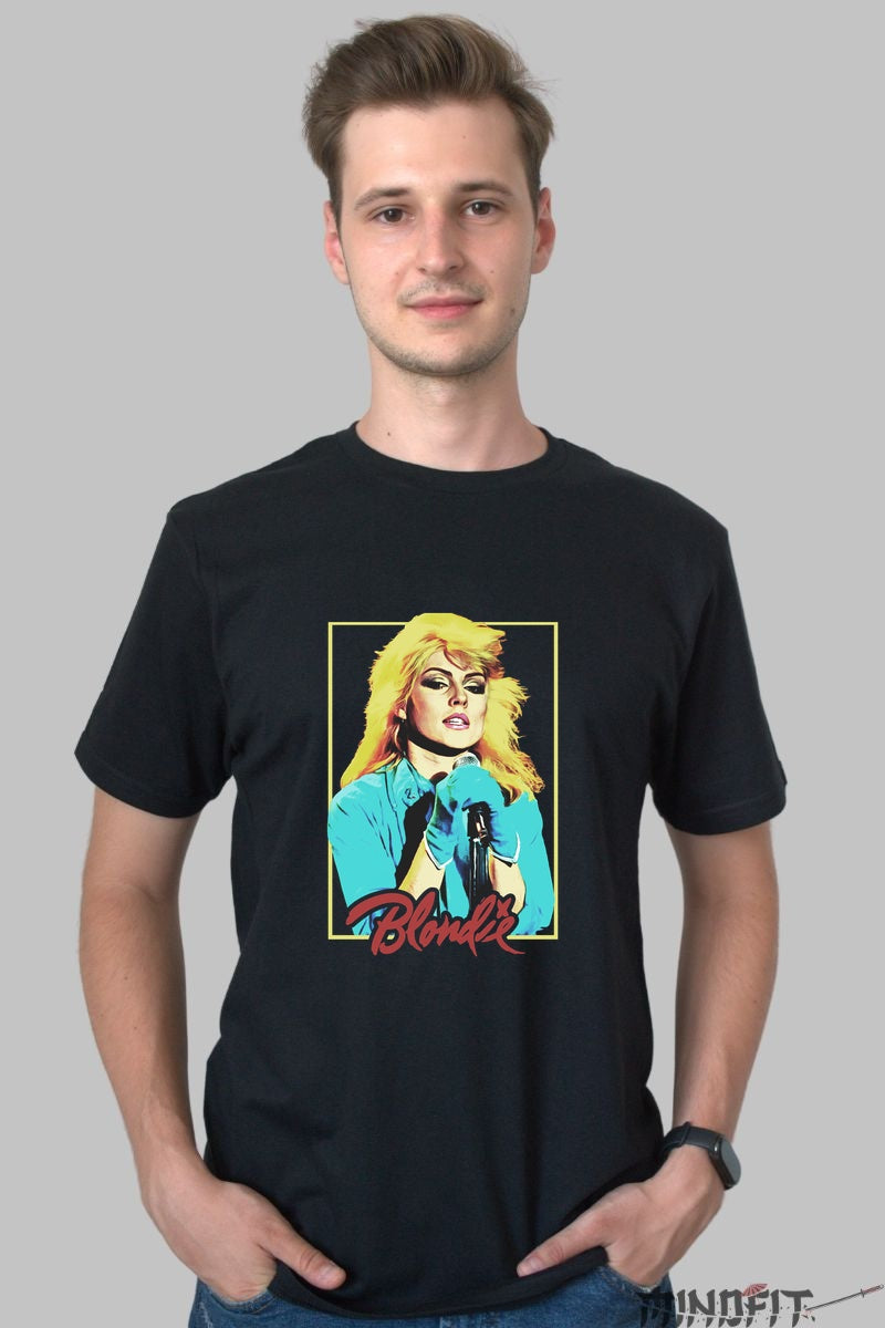 Tricou Rock Blondie Debbie Harry Pop Art barbat negru